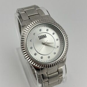 Sarina Watch Women 36mm Silver Case‎ 7.25" Band- New Battery